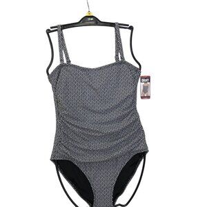 DKNY‎ SWIM SUIT BLACK & WHITE XL NEW WITH TAG